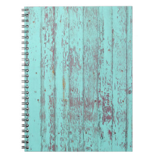 Texture wood barn aqua background notebook