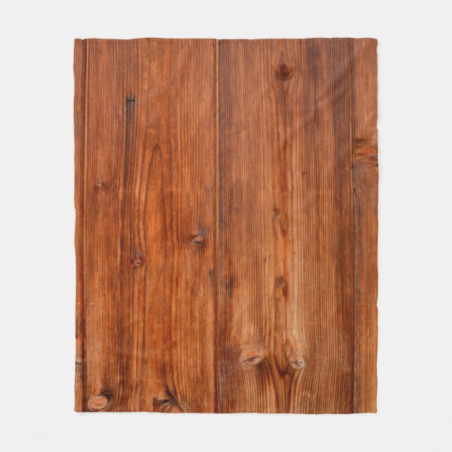 Texture wood grain barn weathered fleece blanket (Front)
