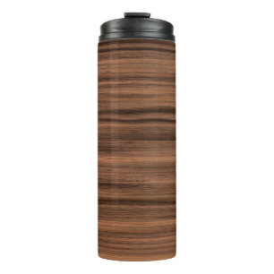Texture wood grain structure thermal tumbler