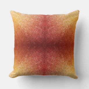 Textured Abstract Red Gold Gradient Art Cushion