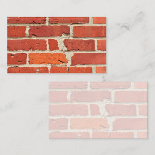 Textured and Cracked Red Brick Wall  Business Card