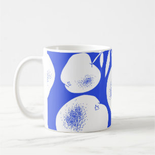 Textured Apple Silhouettes: Hand-Drawn Pattern Coffee Mug