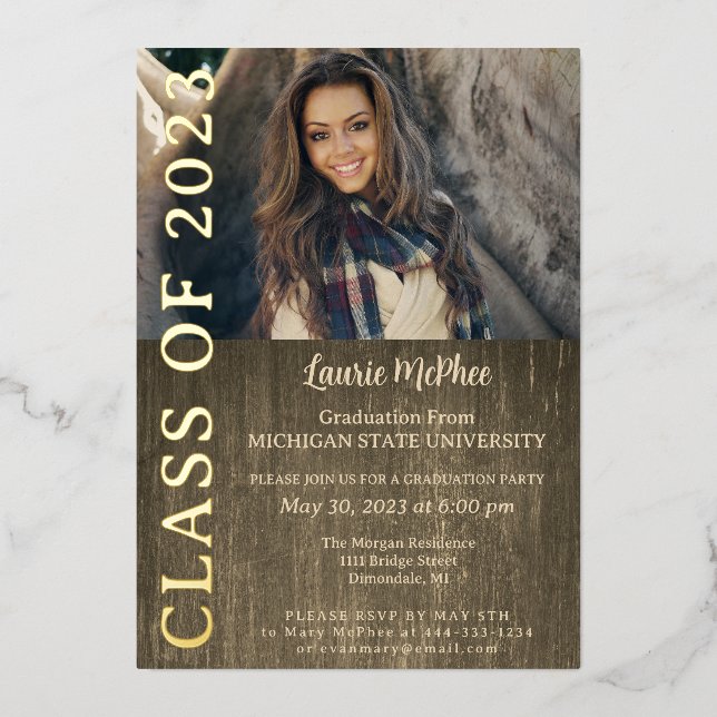 Textured Background Foil Photo (Front)