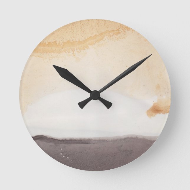 Textured background round clock (Front)