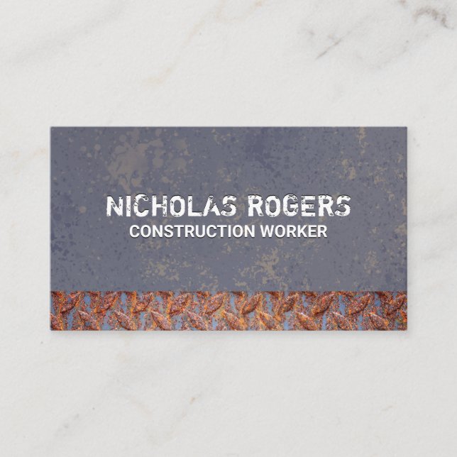 Textured Background | Rusted Steel Business Card (Front)