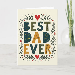 Textured Best Dad Ever Card