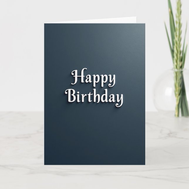 Textured Birthday Script Card (Front)