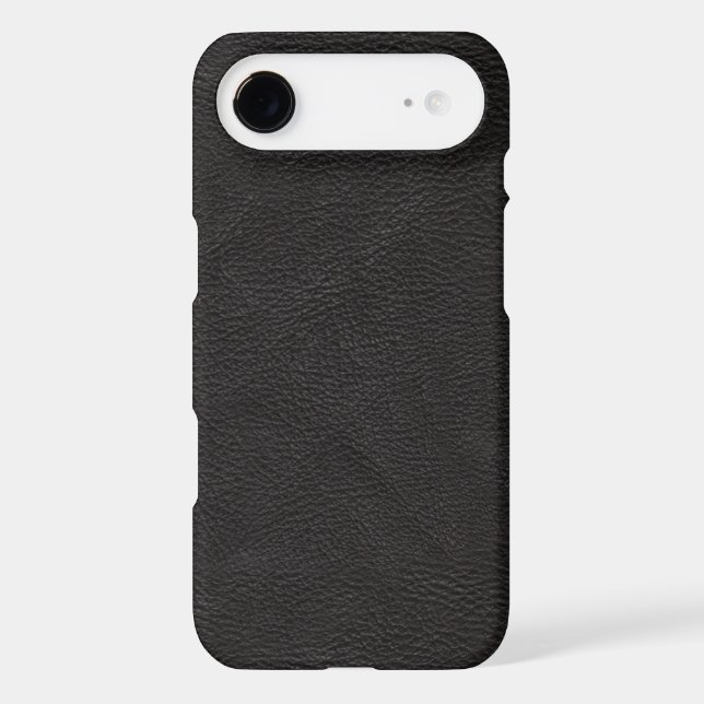 Textured Black Leather Case-Mate iPhone Case (Back)