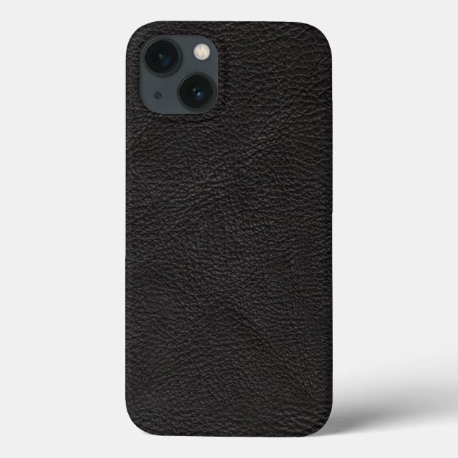 Textured Black Leather Case-Mate iPhone Case (Back)