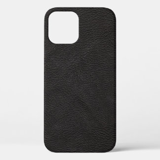 Textured Black Leather Design Case-Mate iPhone Cas 12 Case