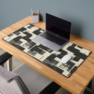 Textured Block Pattern Desk Mat
