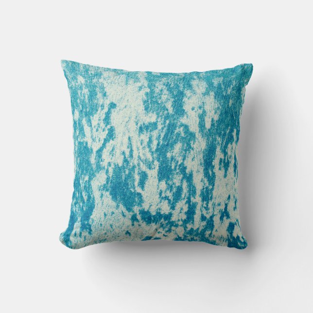 Textured blue background made of dense fabric. Con Cushion (Front)