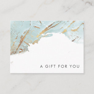 textured blue gold faux foil gift certificate