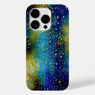 Textured Blue Yellow Aqua Crisp Fun Vivid Pattern Case-Mate iPhone 14 Pro Case
