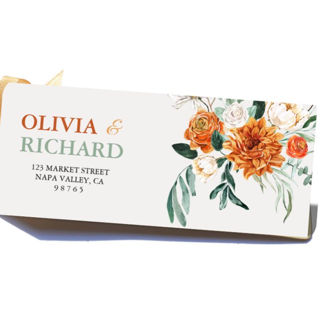 Textured Boho Pampas Grass Wedding Return Address  Label (Creator Uploaded)