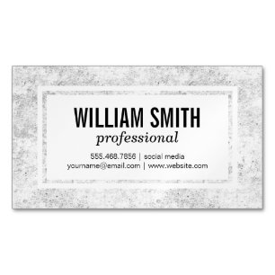 Textured Border Magnetic Business Card