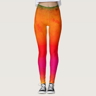 Textured Bright Colours on Leggings