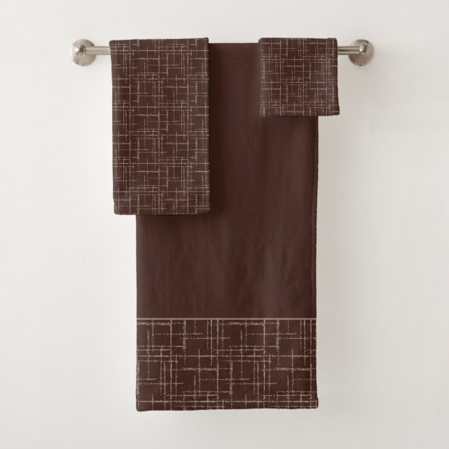 Textured brown.  bath towel set (Insitu)