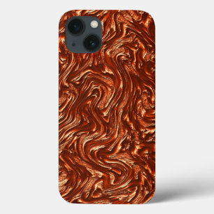 Textured brown terracotta iPhone 13 case