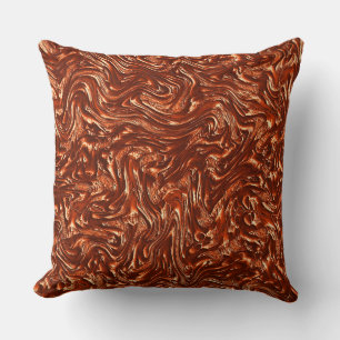 Textured brown terracotta cushion