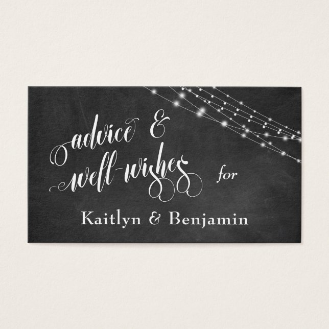 Textured Chalkboard, Lights Advice and Well-Wishes (Front)