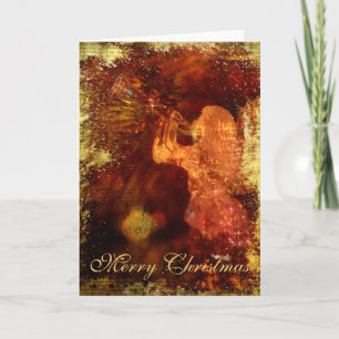 Textured Christmas Angel Holiday Card