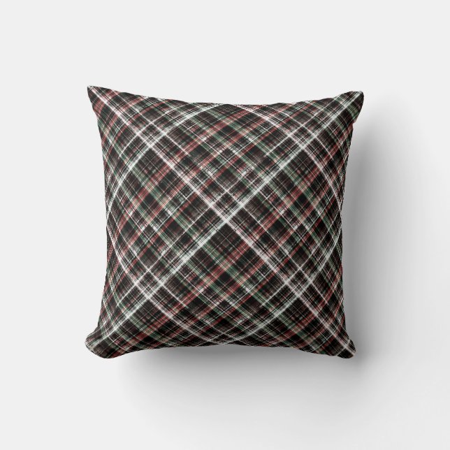 Textured Christmas tartan. Cushion (Front)