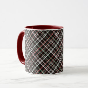 Textured Christmas tartan. Mug