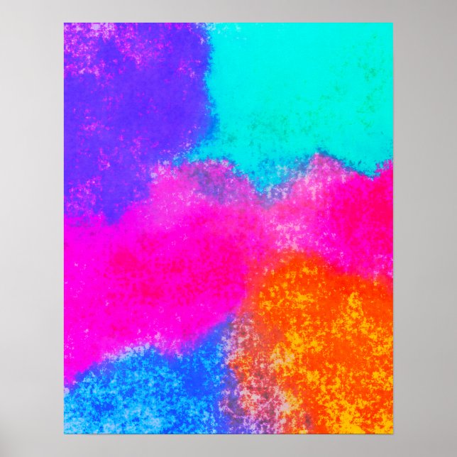 Textured Colorful Abstract Painting Poster (Front)