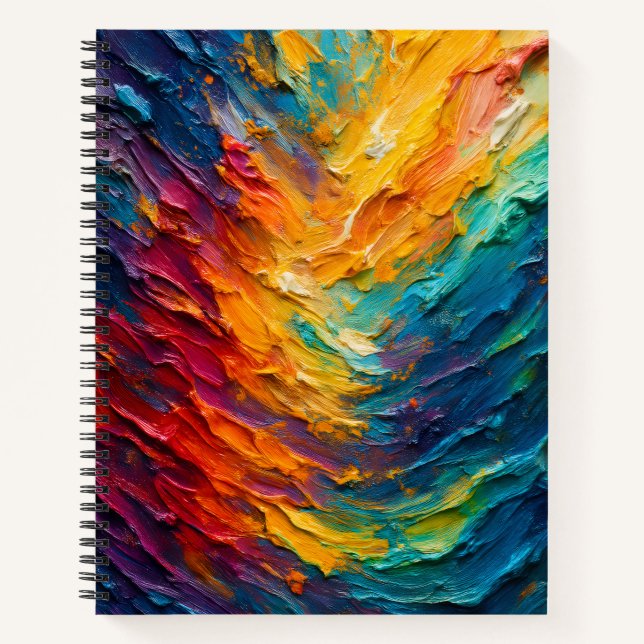 Textured Colorful Painting Notebook (Front)