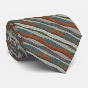 Textured Colourful Herringbone Striped Tie