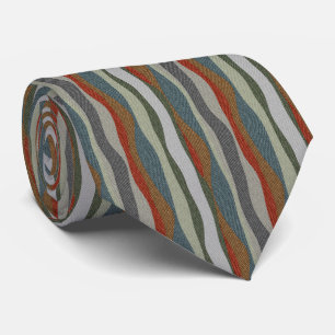 Textured Colourful Herringbone Striped Tie