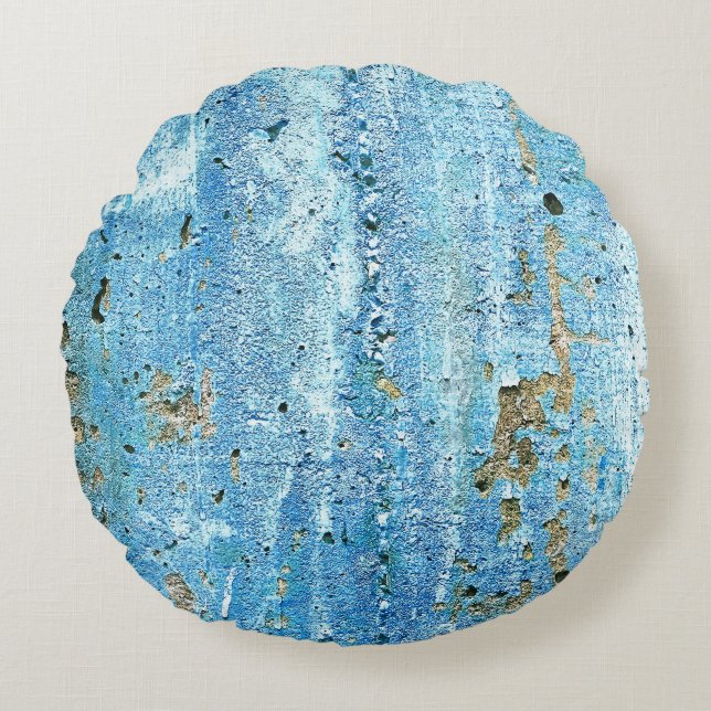 Textured concrete wall, rust stains. round cushion (Front)