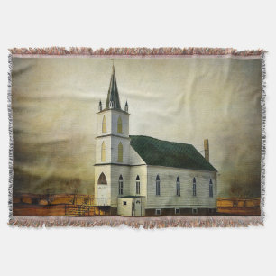 Textured Country Church Throw Blanket