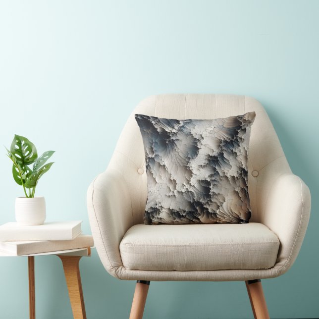 Textured Crackle Abstract Cushion (Chair)