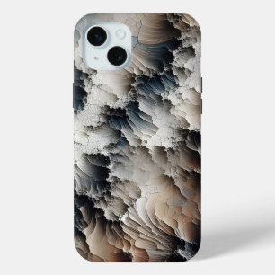 Textured Crackle Contemporary Abstract iPhone 15 Mini Case