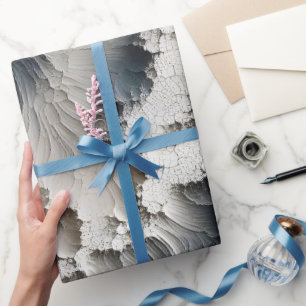 Textured Crackle Contemporary Abstract Wrapping Paper