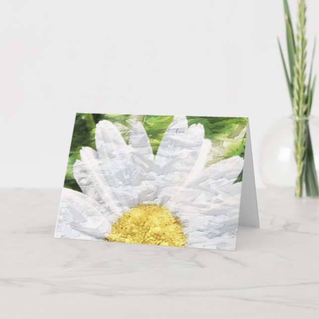 Textured Daisy Greeting Card (Front)