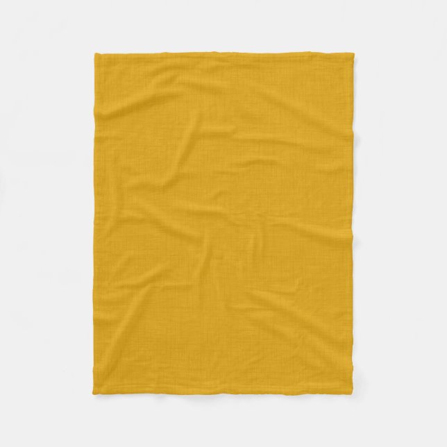 Textured  Dark Gold Fleece Blanket (Front)