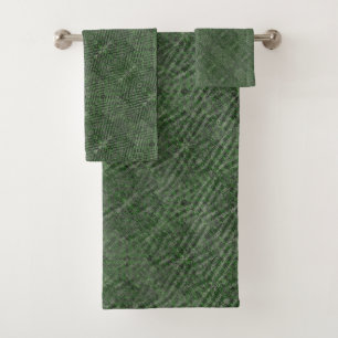 Textured dark grey-green. bath towel set