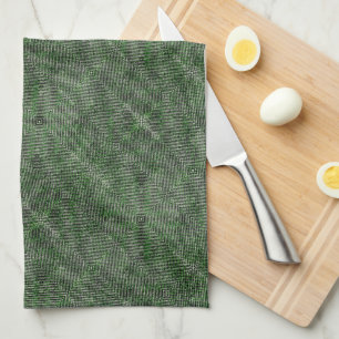 Textured dark grey-green. tea towel