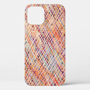 Textured Fabric Weave: Abstract Photography. iPhone 12 Case