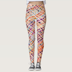 Textured Fabric Weave: Abstract Photography. Leggings