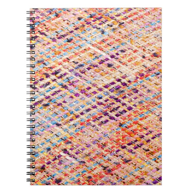 Textured Fabric Weave: Abstract Photography. Notebook (Front)