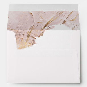 textured faux rose gold pre-addressed Wedding Envelope