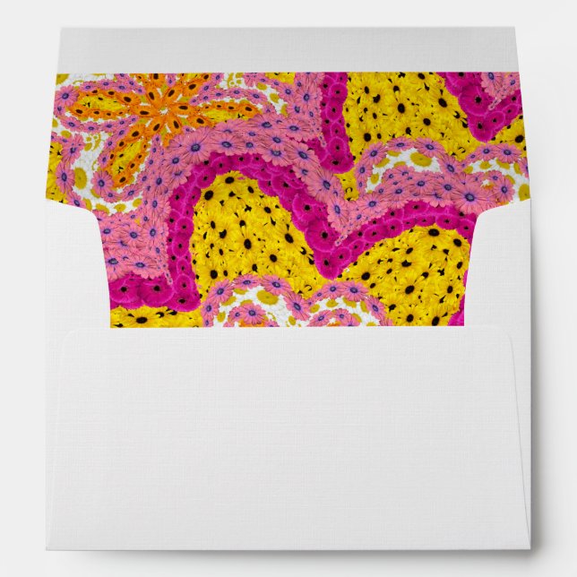 Textured Floral Print Envelope (Back (Bottom))