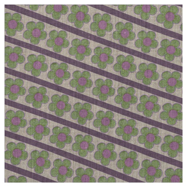 Textured Flowers (pink/green) Fabric (Swatch)
