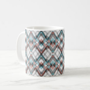 Textured geometric diamond pattern. coffee mug