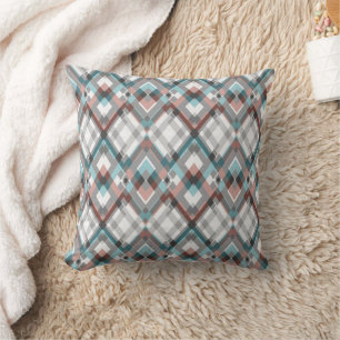 Textured geometric diamond pattern. cushion