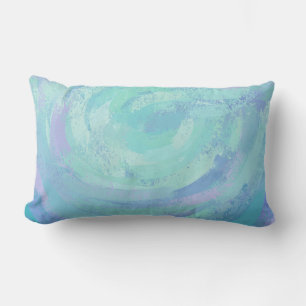 Textured Glacier Blue Lumbar Cushion